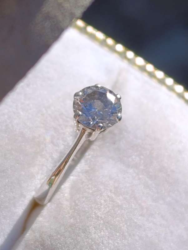 Solitaire Sterling Designer Ring