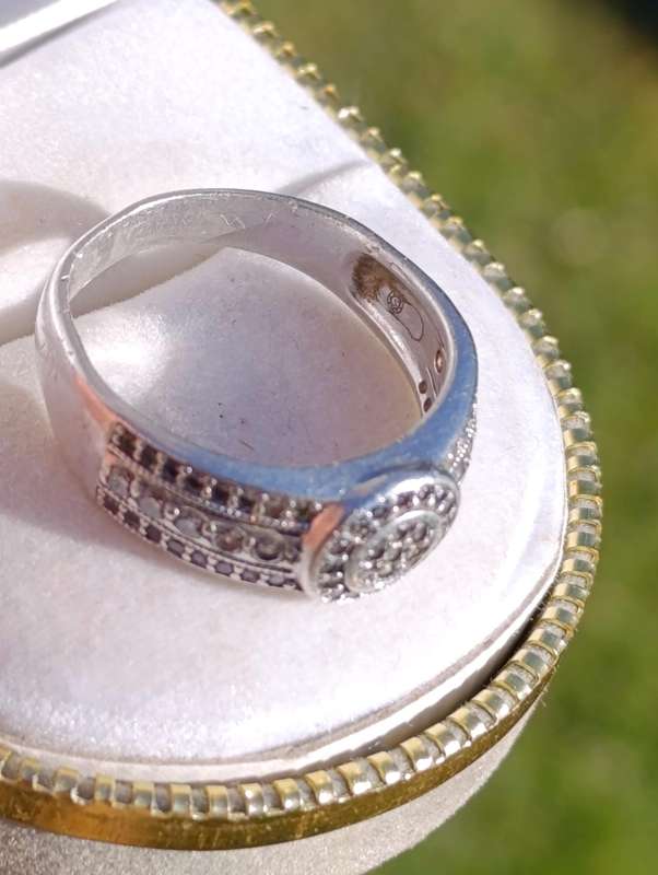 Vintage Halo Sterling Studded Ring