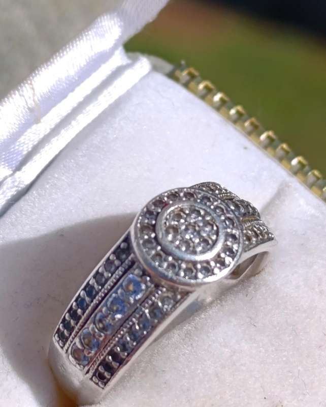 Vintage Halo Sterling Studded Ring