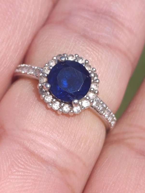 Designer Sapphire Sterling Ring