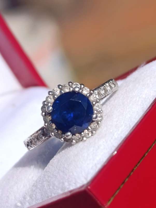 Designer Sapphire Sterling Ring