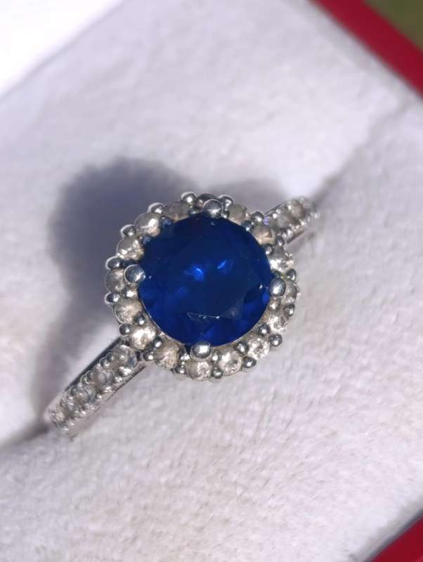 Designer Sapphire Sterling Ring