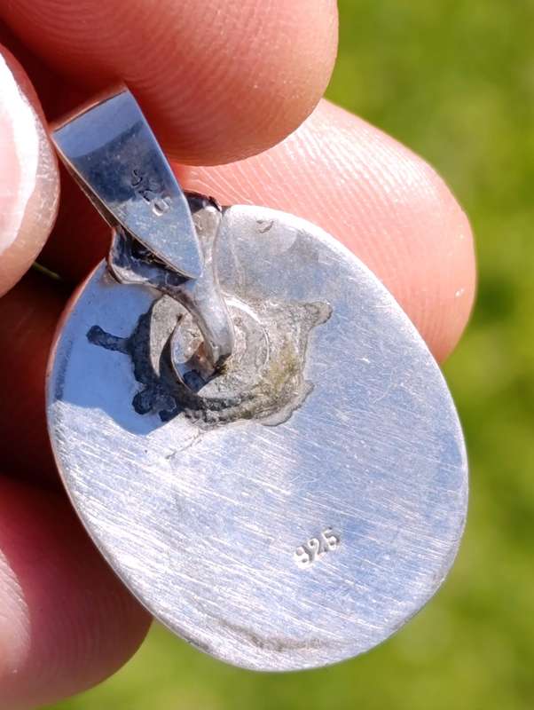 Sterling Vintage Lapis Lazuli Pendant