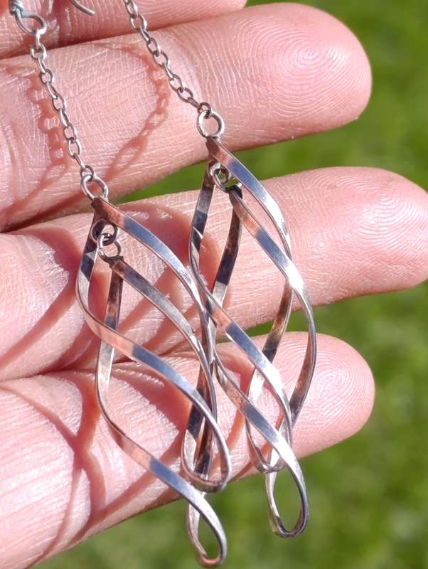 Sterling Vintage Twist Drop Earrings