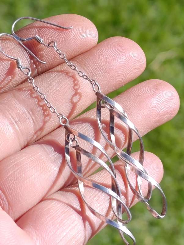 Sterling Vintage Twist Drop Earrings