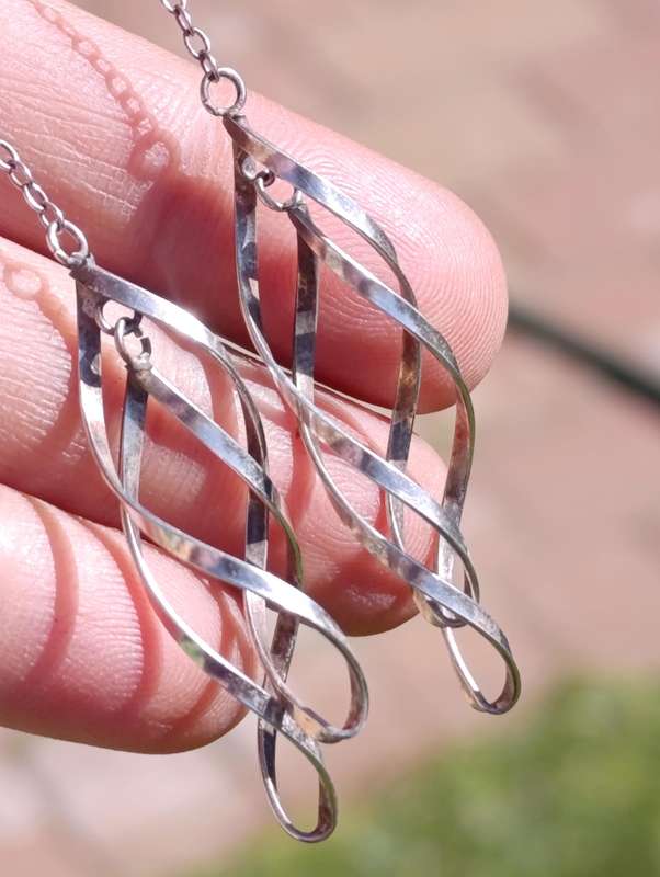 Sterling Vintage Twist Drop Earrings