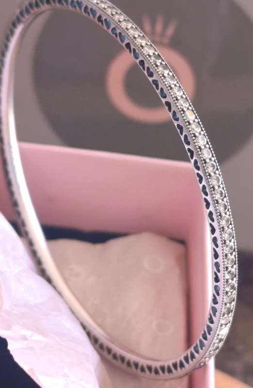 Pandora Original Studded Heart Bangle