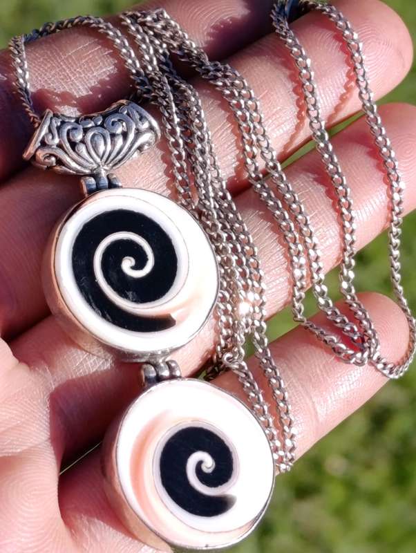 Extra Long Sterling Vintage Pendant Set