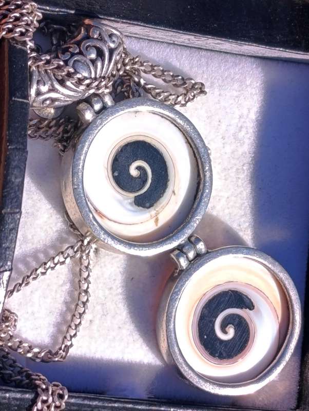 Extra Long Sterling Vintage Pendant Set