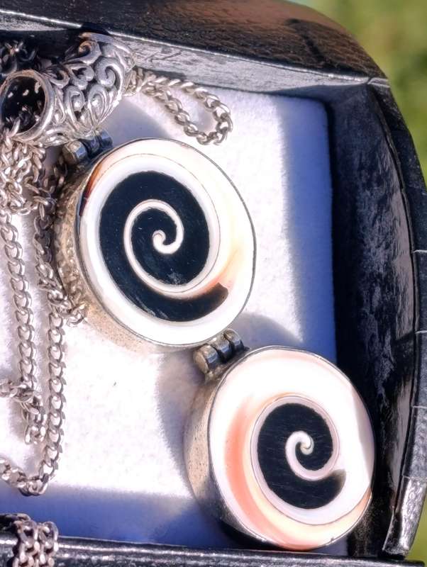 Extra Long Sterling Vintage Pendant Set