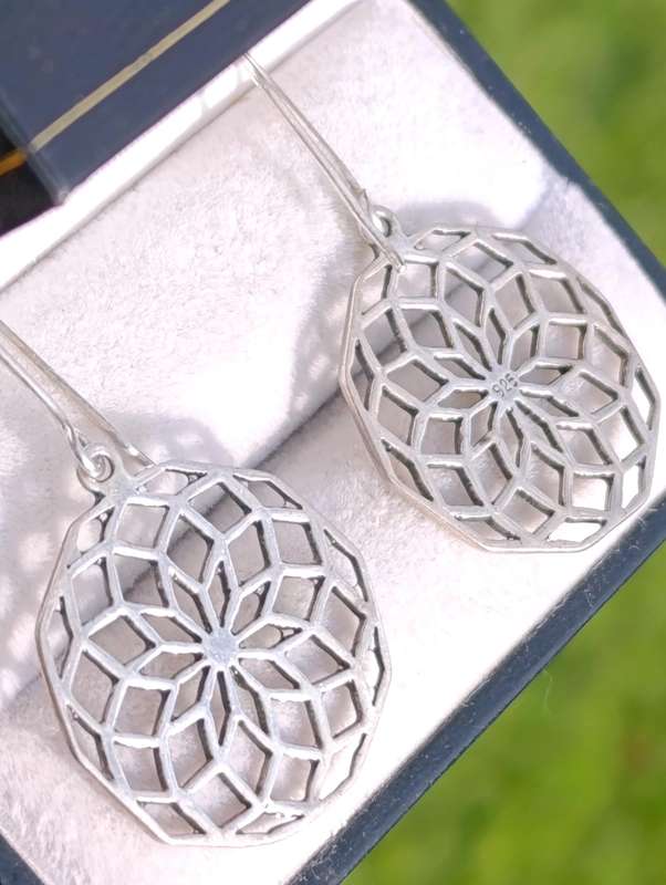 Sterling Dreamcatcher Design Earrings