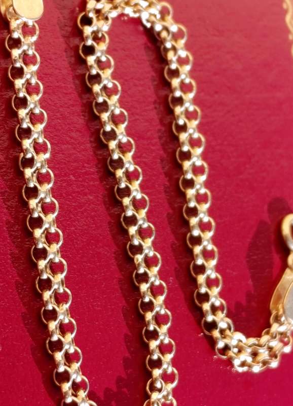 9ct Gold 4MM Double Rolo Vintage Bracelet