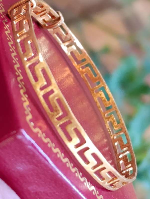 Vintage Greek Design Gold Kids Bangle
