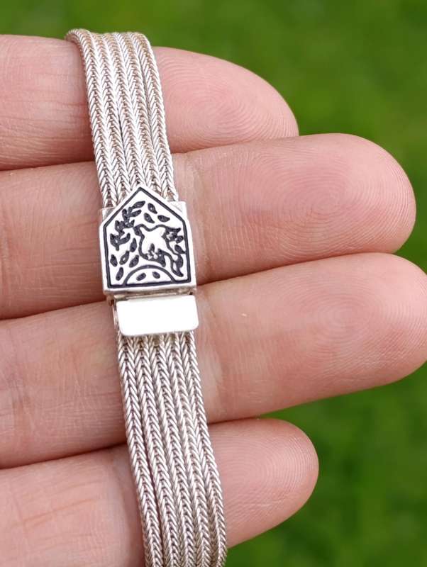 Vintage Sterling 10MM Plaited Rope Bracelet