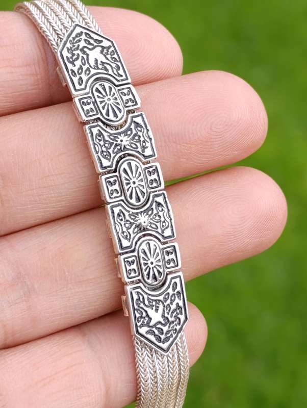 Vintage Sterling 10MM Plaited Rope Bracelet
