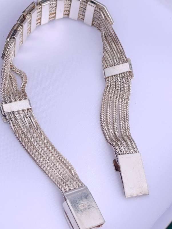 Vintage Sterling 10MM Plaited Rope Bracelet