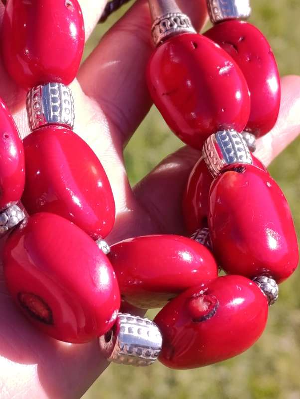 Vintage Large Bamboo Coral Necklace