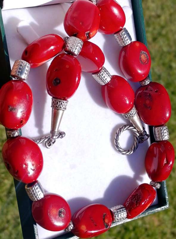 Vintage Large Bamboo Coral Necklace