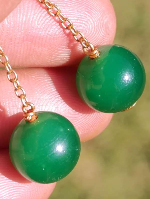 Vintage Jade Drop Earrings
