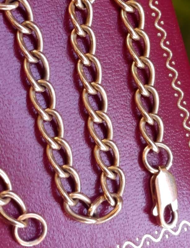 9ct Gold Vintage Curved Link 4MM Bracelet