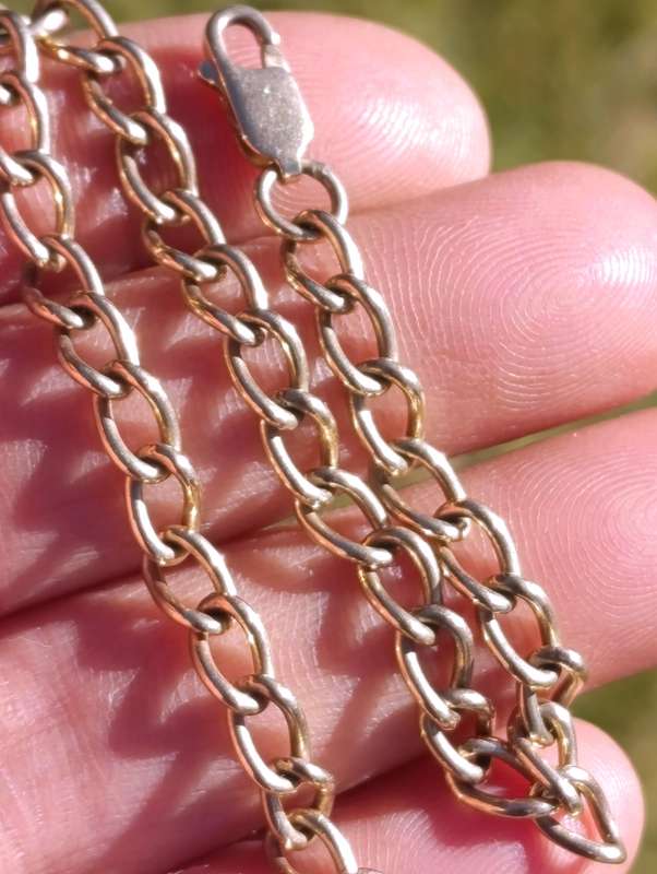 9ct Gold Vintage Curved Link 4MM Bracelet