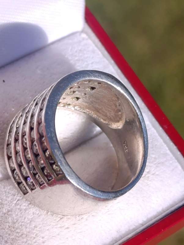 Sterling Vintage Five Row Studded Ring