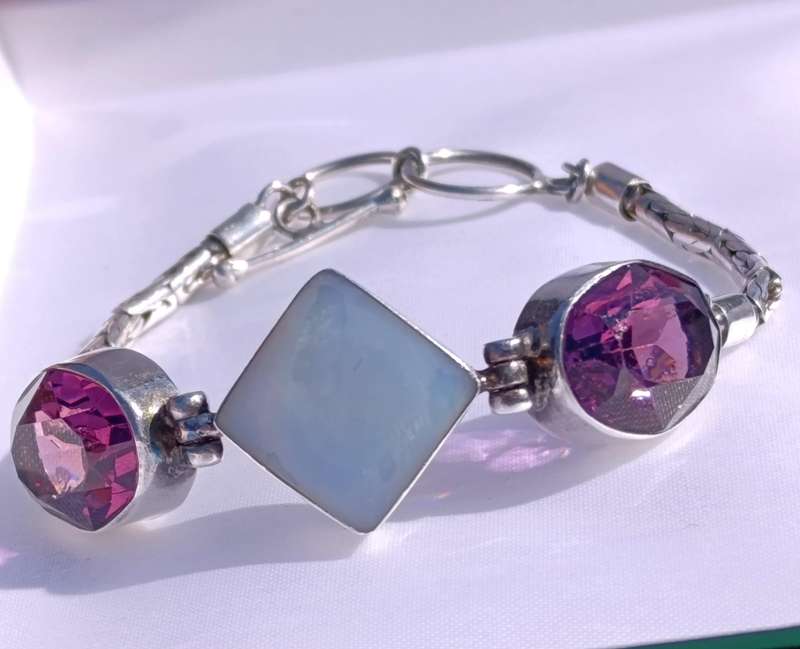 Sterling Amethyst Vintage Bracelet
