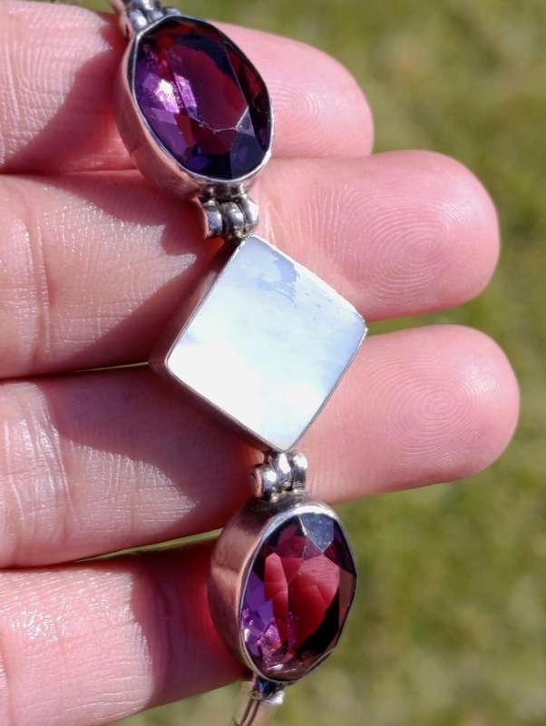 Sterling Amethyst Vintage Bracelet