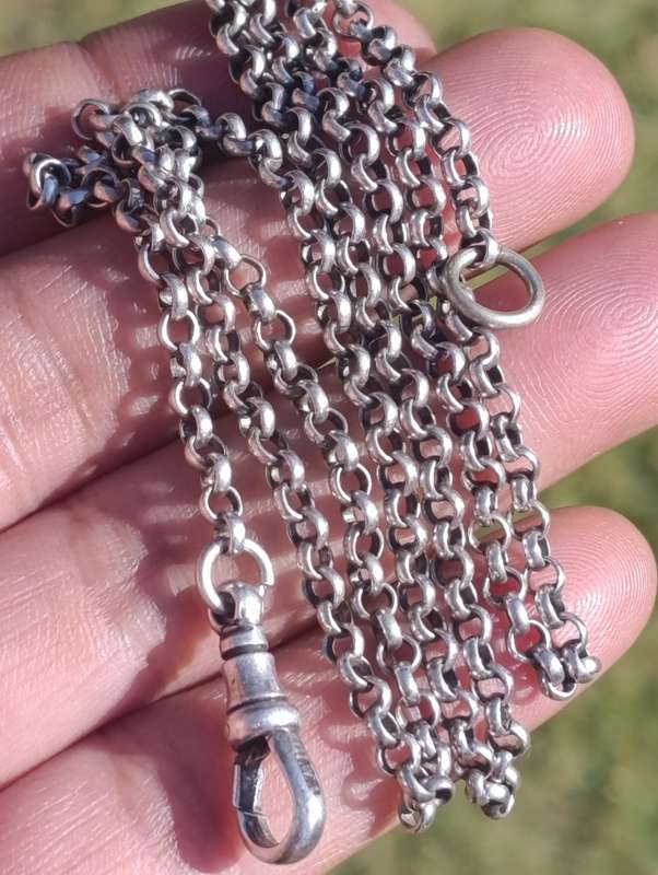 Vintage Sterling Watch Chain