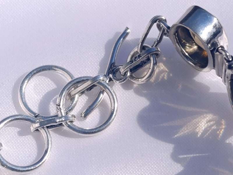 Vintage Sterling Smokey Topaz Bracelet