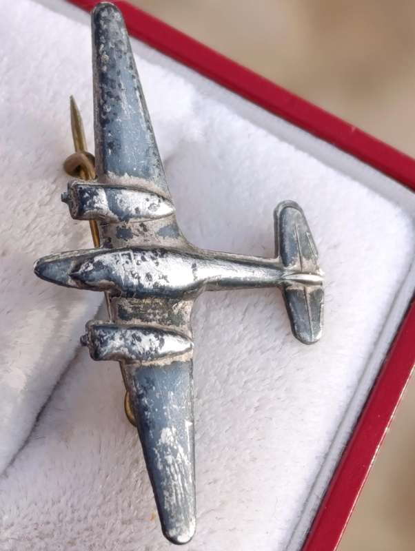 Miniature Sterling WW2 Plane Brooch
