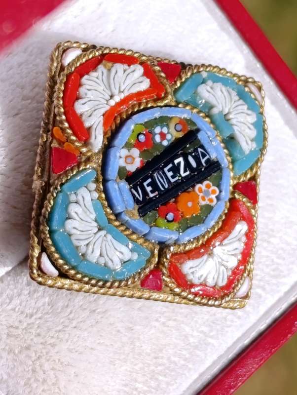Venetian Micro Mosaic Brooch
