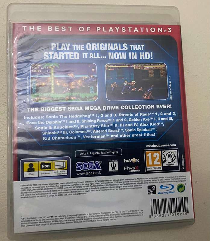 Sega mega drive collection Ps3 Pal.