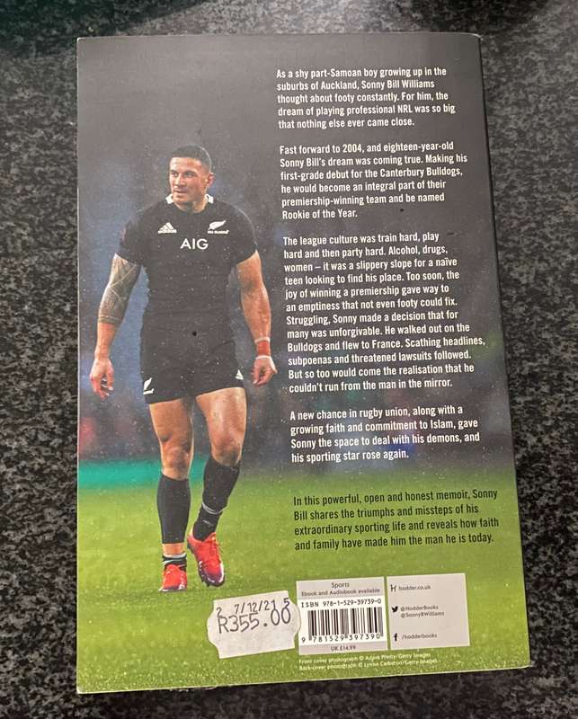 Sonny Bill Williams Rugby book.