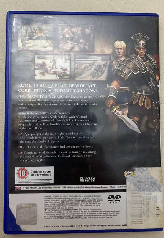 Indiana Jones and Shadow of Rome Ps2 Pal.