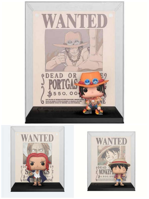One Piece Wanted Poster Funko Pop Bundle -  Ace/Luffy/Shanks