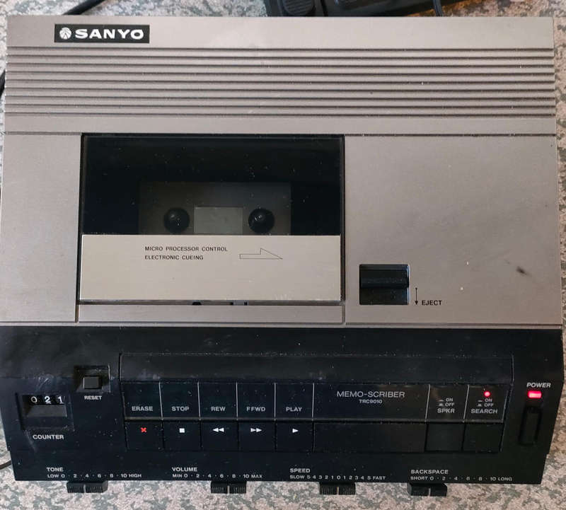 Sanyo Transcriber Machine / Tapedeck
