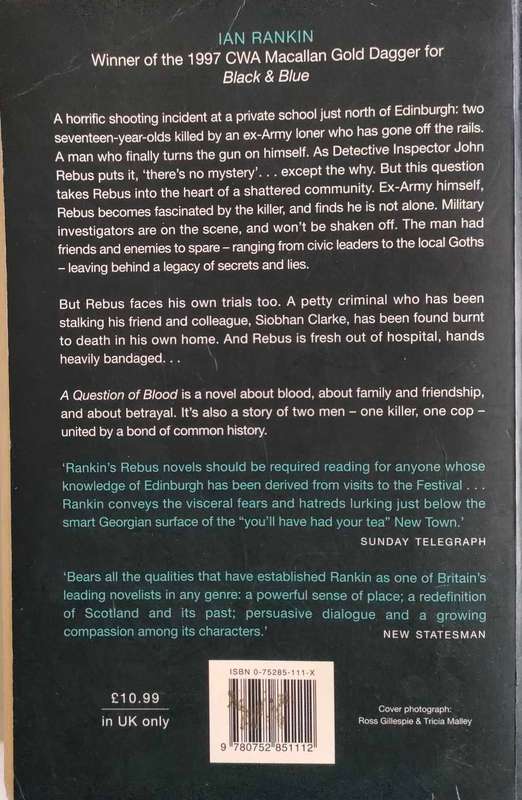 A Question of Blood,Ian Rankin