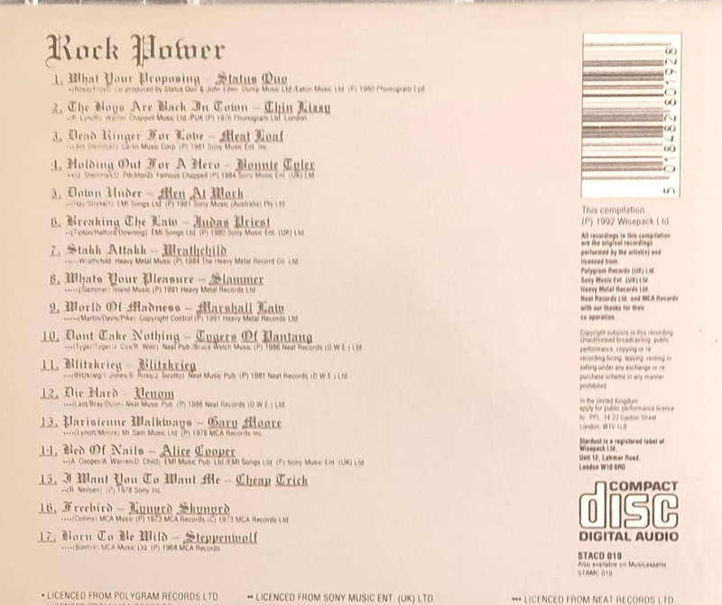 Hard Rock ,Rock Power CD Bundle