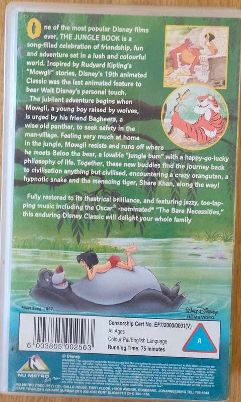 Jungle Book -VHS Video tape