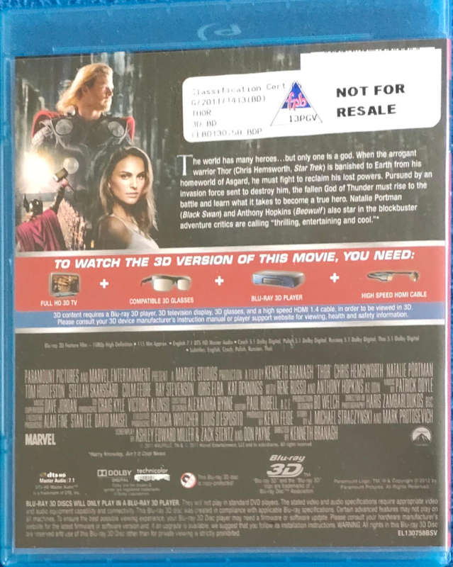 Thor - Limited 3 d Edition Blue Ray