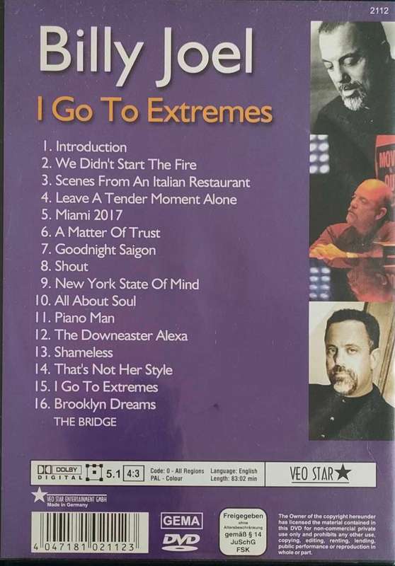 Billy Joel - I go to Exstremes