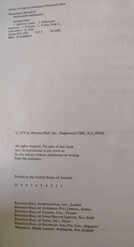 Multivariable Mathematics