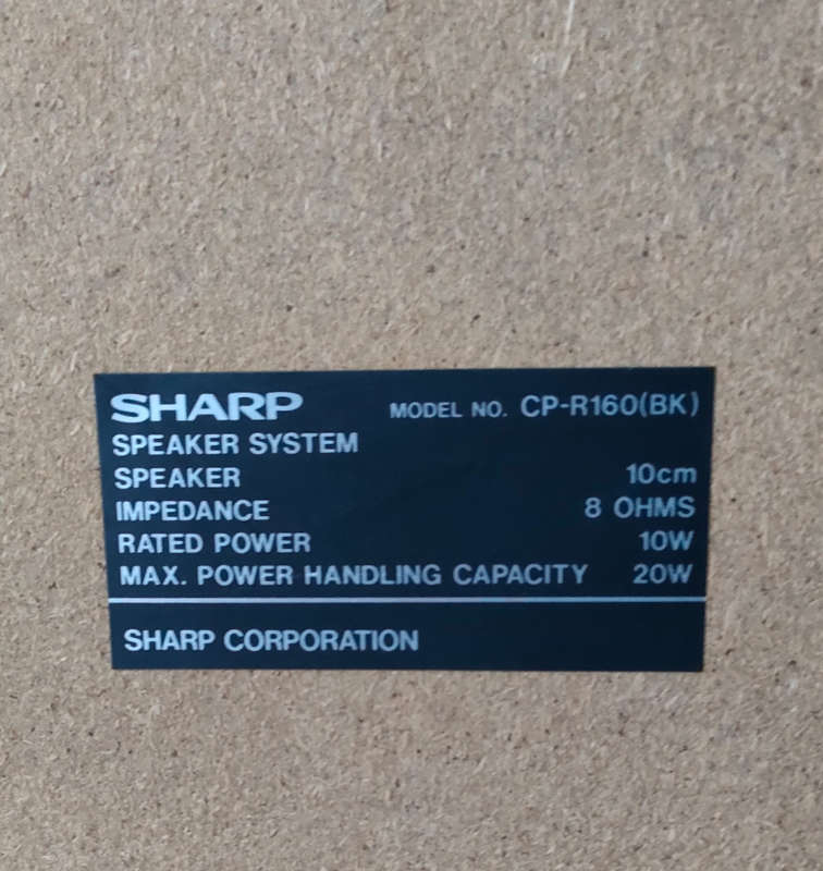 Sharp Hi Fi  Speakers