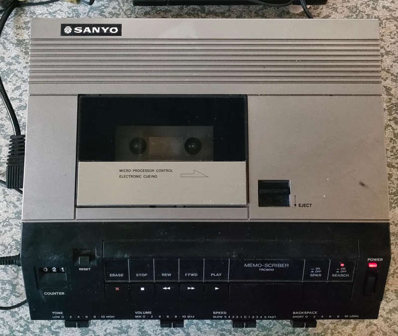 Sanyo Transcriber Machine / Tapedeck