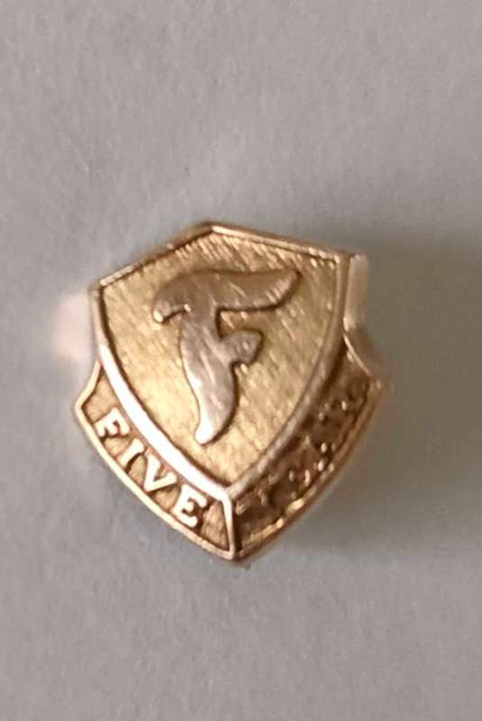 Firestone 5 Year Gold Pin