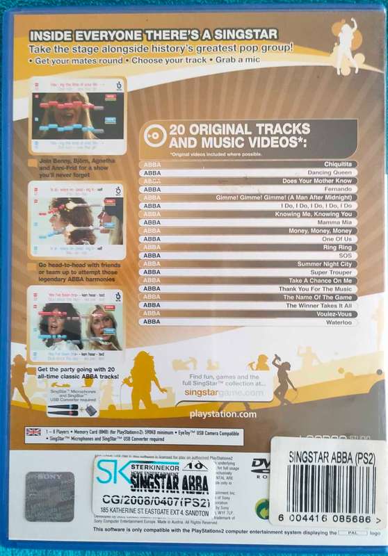 Singstar Abba - Playstation 2