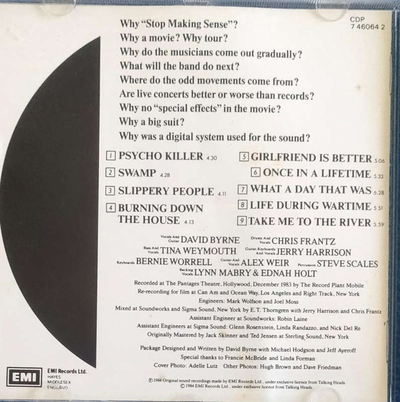 Talking Heads -Stop Making Sense