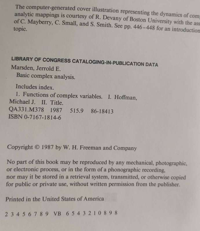 Basic Complex Analysis