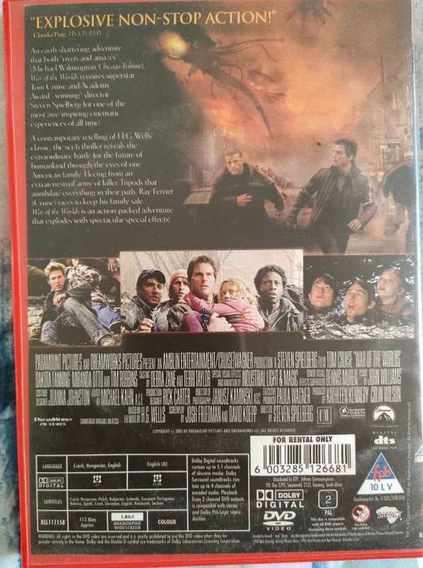 War of the Worlds - dvd